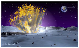 Artist Concept of an Impact on the Moon